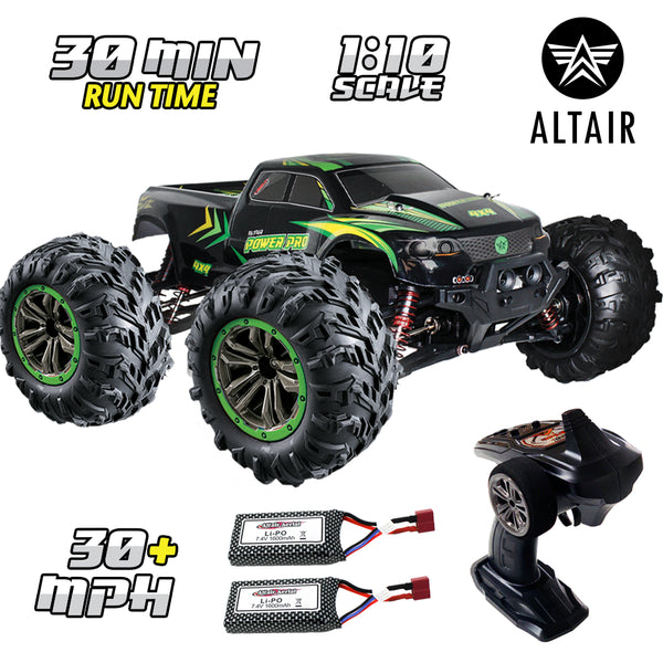 Altair Power Pro RC Truck Extended | 30 Minutes Continuous Run Time | Off-Road 4x4 Remote Control Electric Monster Truck